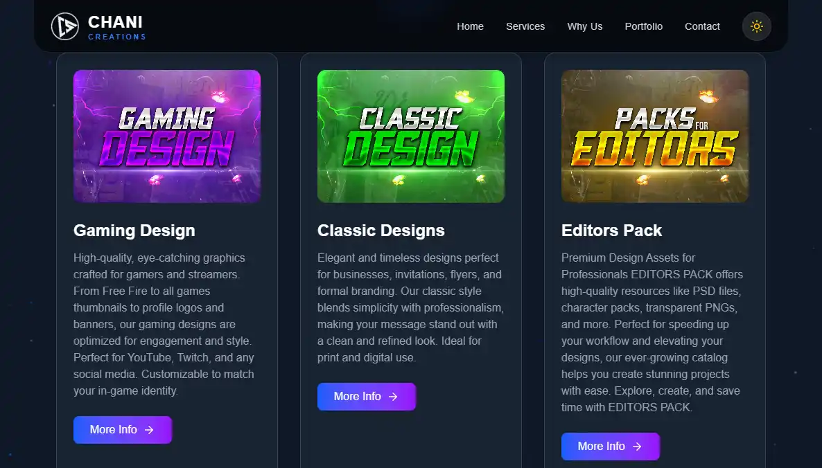 Chani Creations Studio detailed view